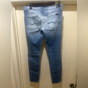 7 For All Mankind Womens Jeans Size 28 Gwenevere Skinny Medium Wash Low Rise